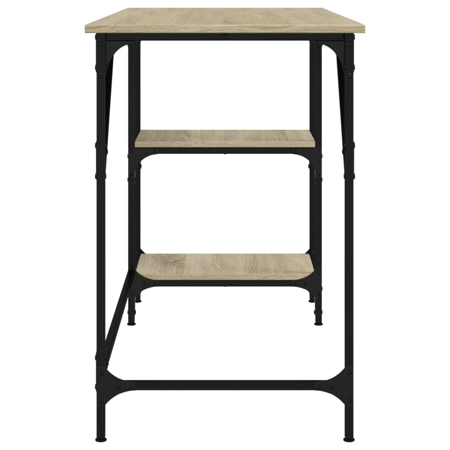 Bureau 120X50X75 Cm Metaal En Bewerkt Hout Kleurig Sonoma eiken