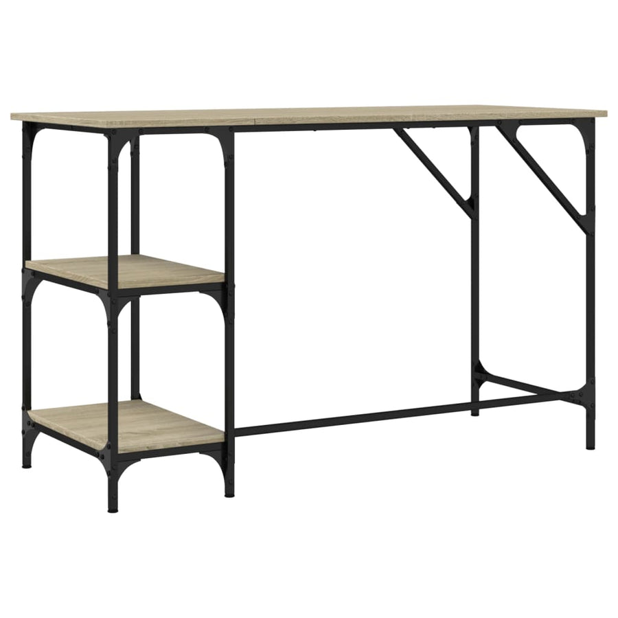 Bureau 120X50X75 Cm Metaal En Bewerkt Hout Kleurig Sonoma eiken