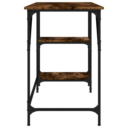 Bureau 120X50X75 Cm Metaal En Bewerkt Hout Gerookt Eikenkleurig