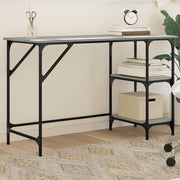 Bureau 120x50x75 cm metaal bewerkt hout grijs