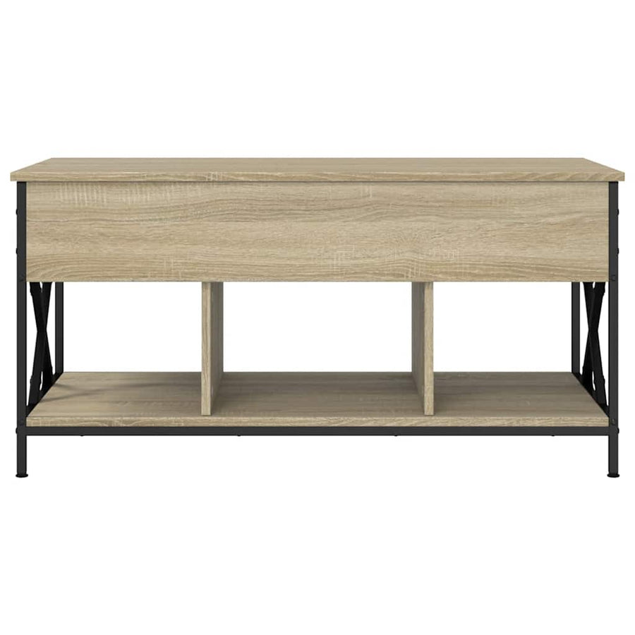 Salontafel 100X55X50 Cm Bewerkt Hout En Metaal Sonoma eiken