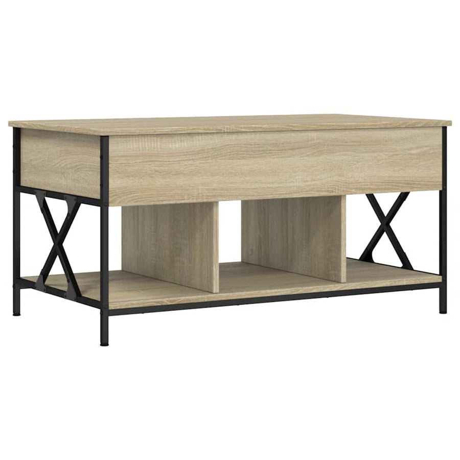 Salontafel 100X55X50 Cm Bewerkt Hout En Metaal Sonoma eiken