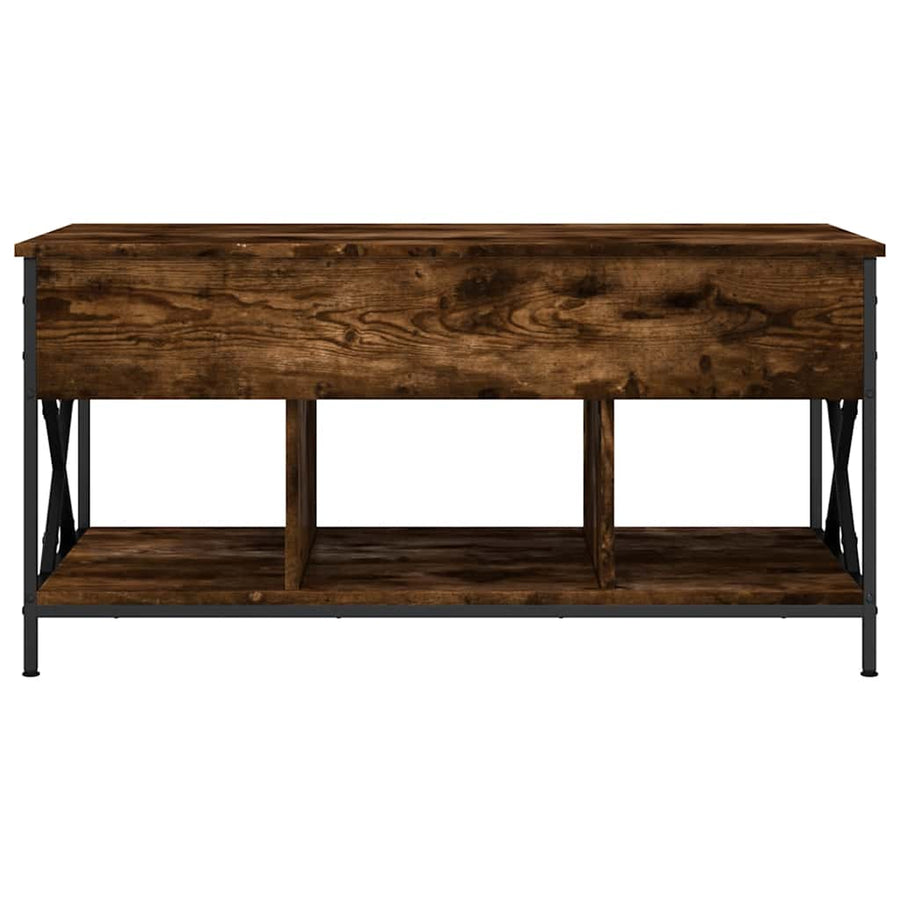 Salontafel 100X55X50 Cm Bewerkt Hout En Metaal Gerookt eiken