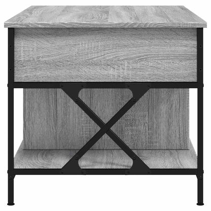 Salontafel 100x55x50 cm bewerkt hout en metaal grijs sonoma