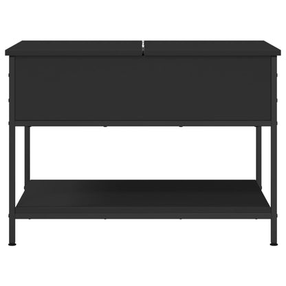 Salontafel 70X50X50 Cm Bewerkt Hout En Metaal Zwart