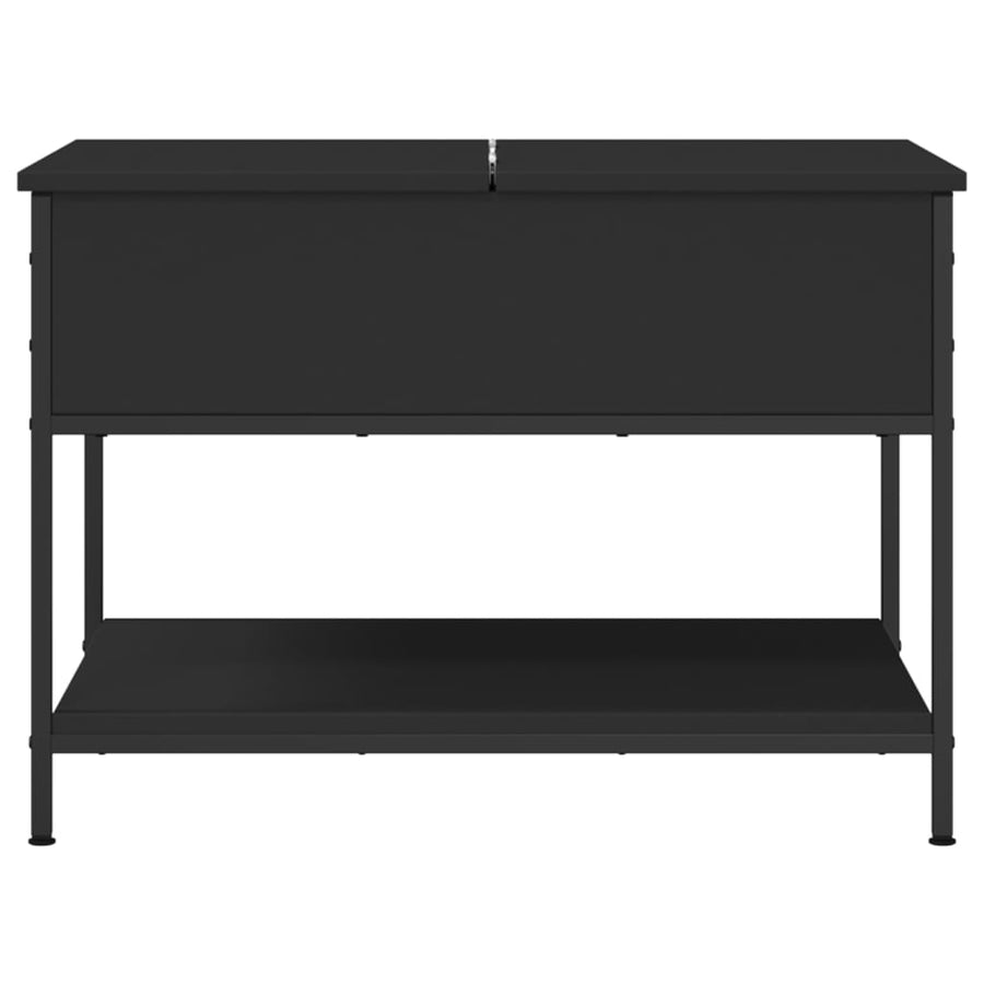 Salontafel 70X50X50 Cm Bewerkt Hout En Metaal Zwart