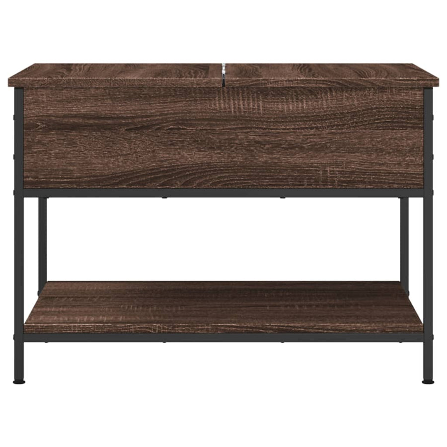 Salontafel 70X50X50 Cm Bewerkt Hout En Metaal Bruineikenkleur