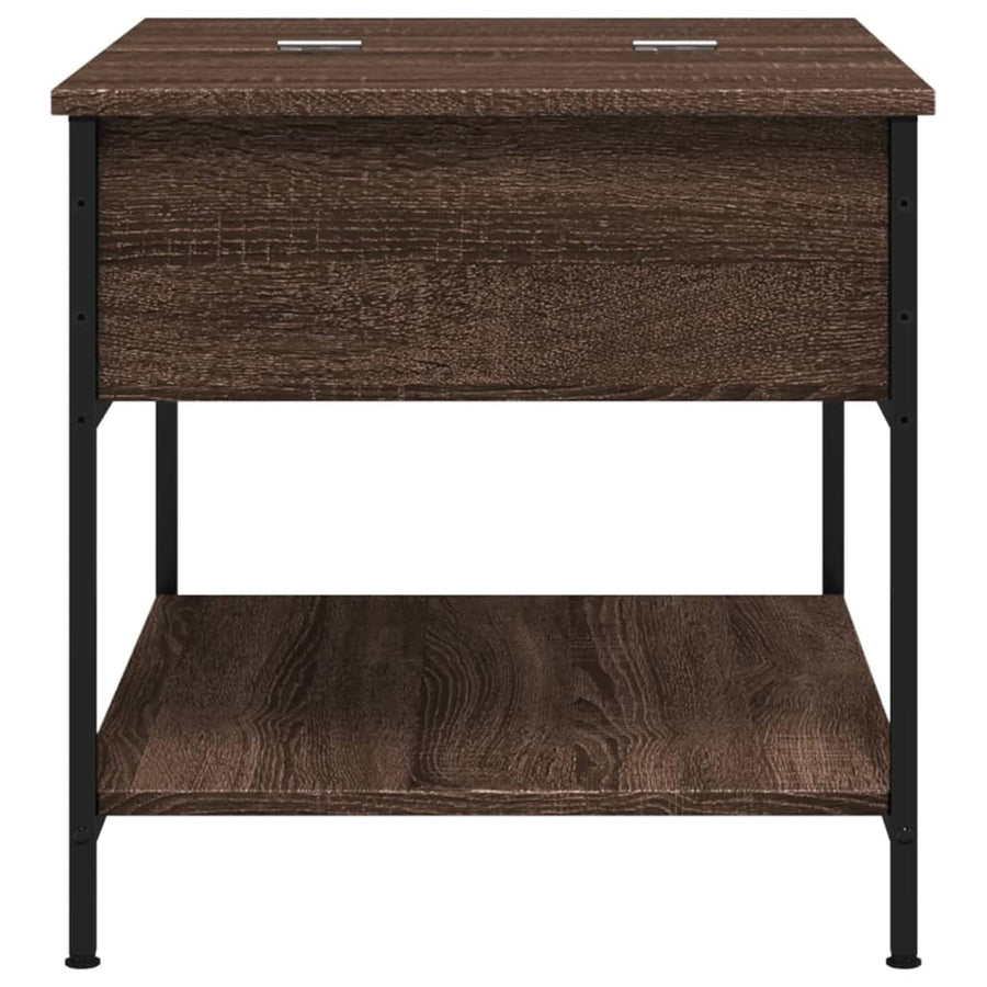 Salontafel 70X50X50 Cm Bewerkt Hout En Metaal Bruineikenkleur