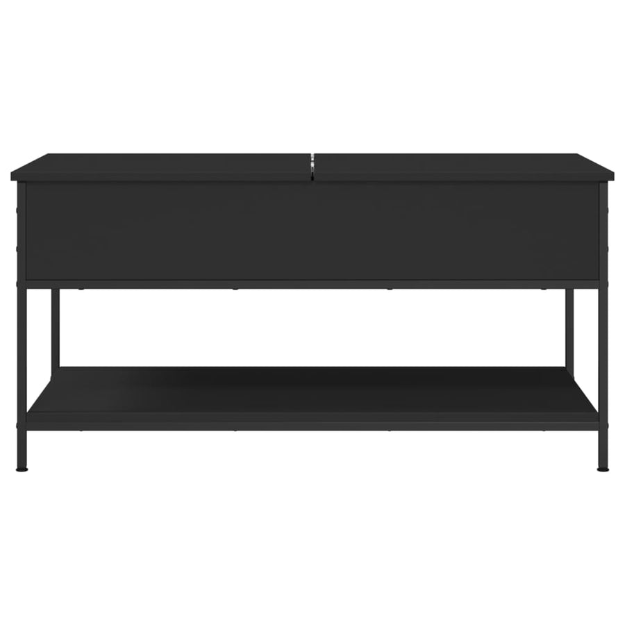 Salontafel 100X50X50 Cm Bewerkt Hout En Metaal Zwart