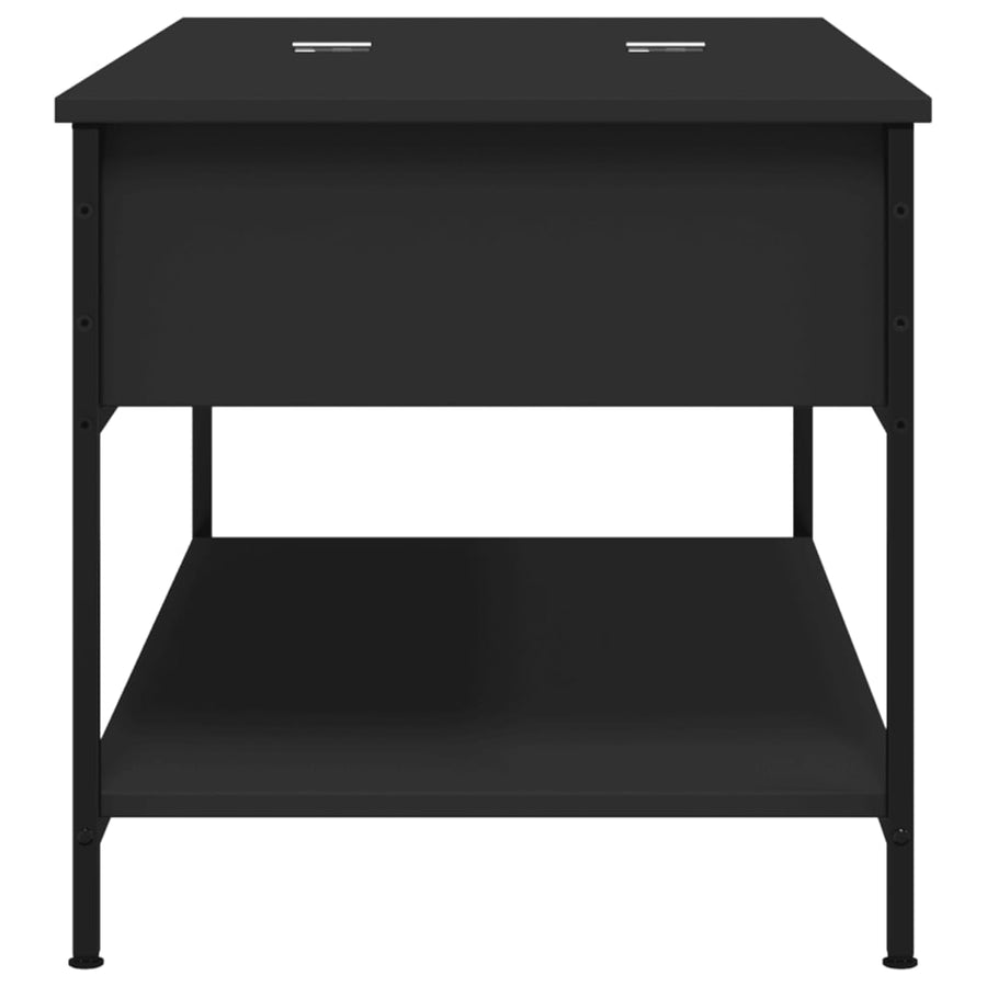 Salontafel 100X50X50 Cm Bewerkt Hout En Metaal Zwart