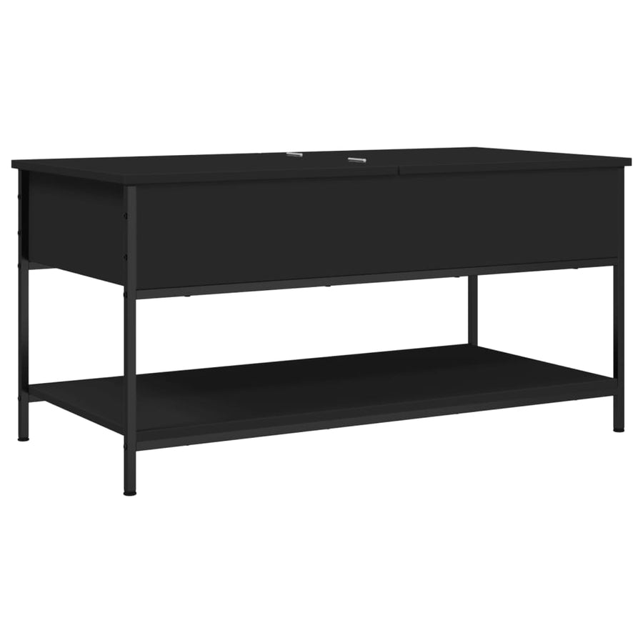 Salontafel 100X50X50 Cm Bewerkt Hout En Metaal Zwart
