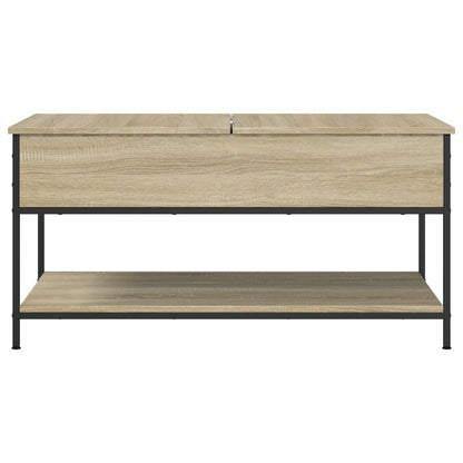 Salontafel 100x50x50 cm bewerkt hout en metaal sonoma eiken