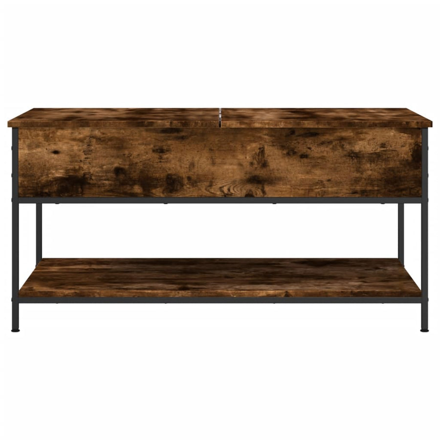 Salontafel 100X50X50 Cm Bewerkt Hout En Metaal Gerookt Eiken
