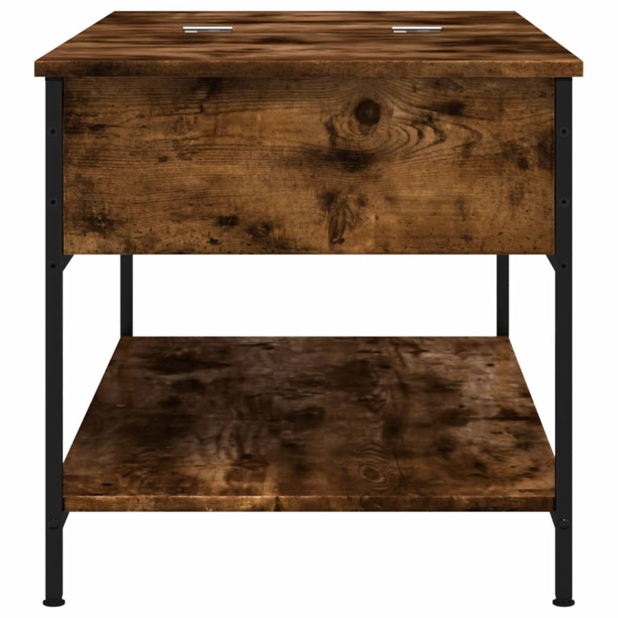 Salontafel 100X50X50 Cm Bewerkt Hout En Metaal Gerookt Eiken