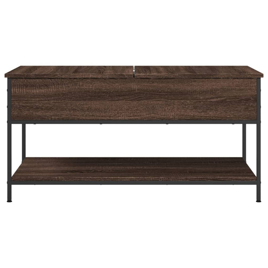 Salontafel 100X50X50 Cm Bewerkt Hout En Metaal Bruineikenkleur