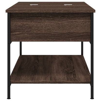 Salontafel 100X50X50 Cm Bewerkt Hout En Metaal Bruineikenkleur
