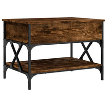 Salontafel 70x50x50 cm bewerkt hout en metaal gerookt eiken