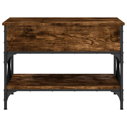Salontafel 70x50x50 cm bewerkt hout en metaal gerookt eiken