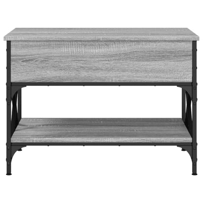 Salontafel 70X50X50 Cm Bewerkt Hout En Metaal Grijs Sonoma