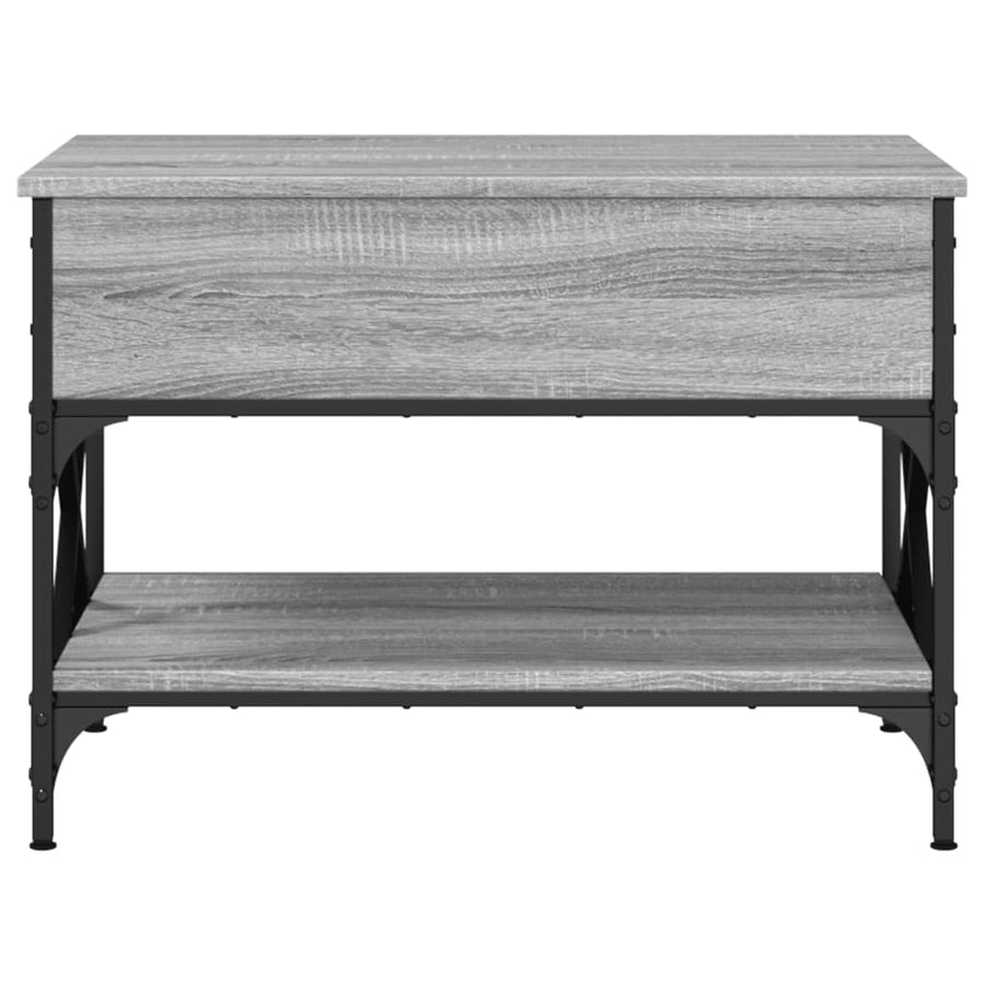 Salontafel 70X50X50 Cm Bewerkt Hout En Metaal Grijs Sonoma
