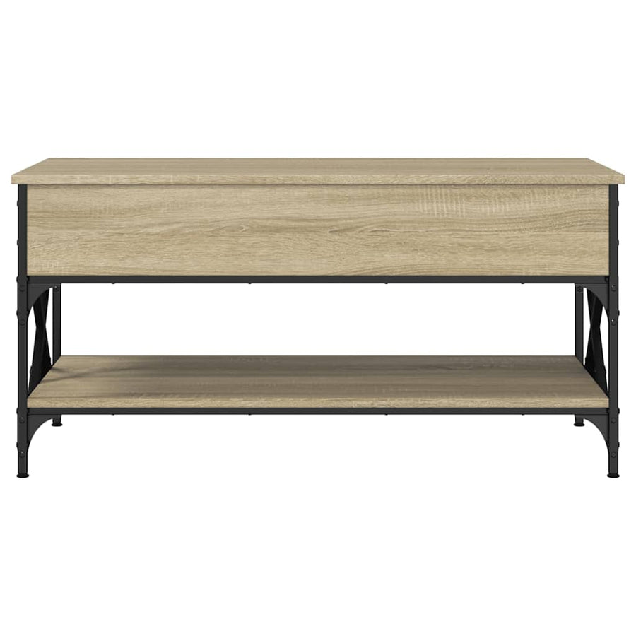 Salontafel 100X50X50 Cm Bewerkt Hout En Metaal Sonoma Eiken