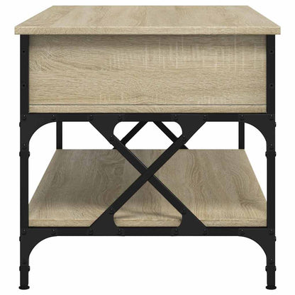 Salontafel 100X50X50 Cm Bewerkt Hout En Metaal Sonoma Eiken
