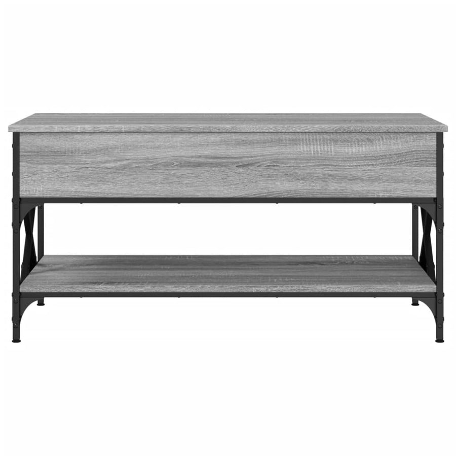 Salontafel 100X50X50 Cm Bewerkt Hout En Metaal Grijs Sonoma
