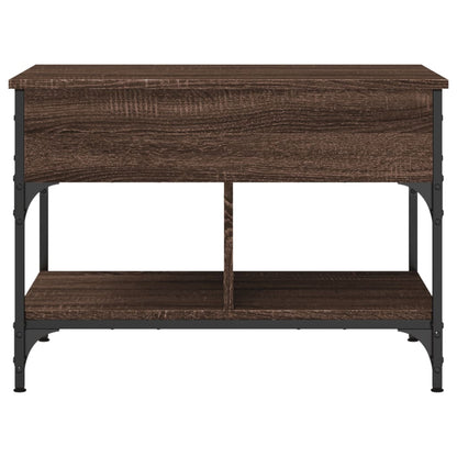 Salontafel 70X50X50 Cm Bewerkt Hout En Metaal Bruineikenkleur