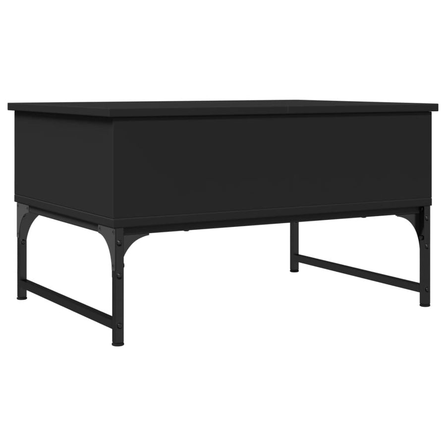 Salontafel 70X50X40 Cm Bewerkt Hout En Metaal Zwart