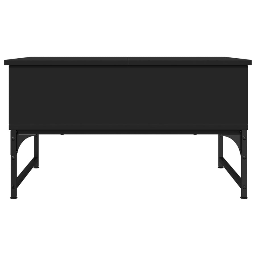 Salontafel 70X50X40 Cm Bewerkt Hout En Metaal Zwart