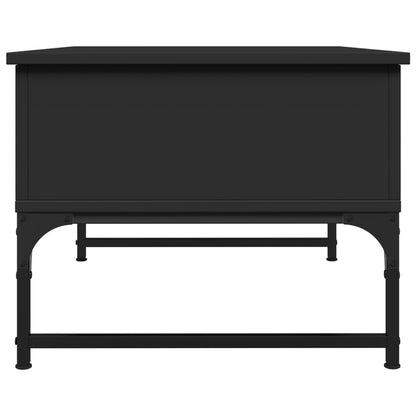 Salontafel 70X50X40 Cm Bewerkt Hout En Metaal Zwart