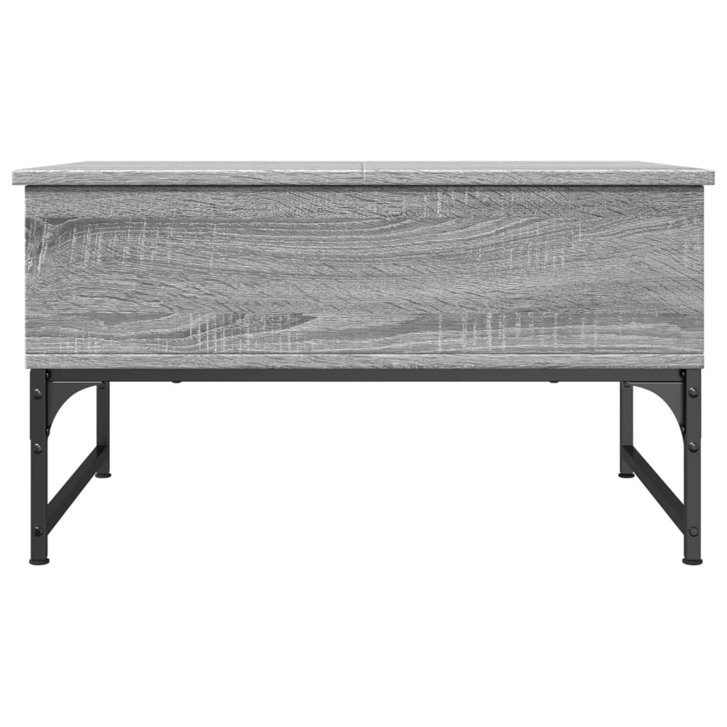 Salontafel 70X50X40 Cm Bewerkt Hout En Metaal Grijs Sonoma