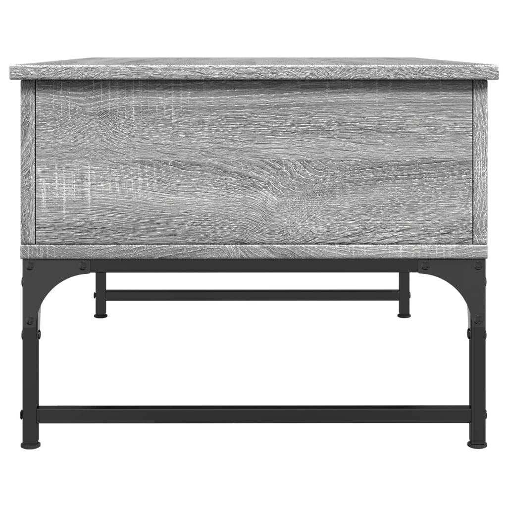 Salontafel 70X50X40 Cm Bewerkt Hout En Metaal Grijs Sonoma