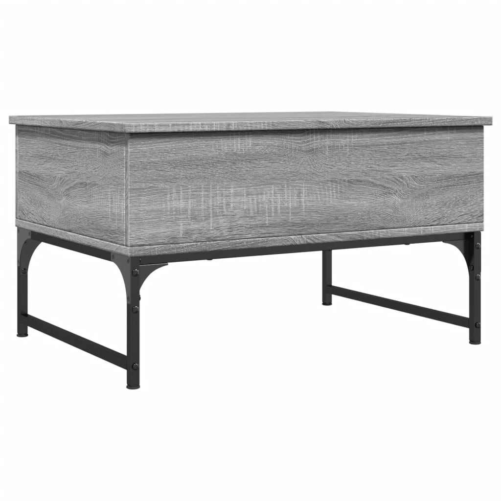 Salontafel 70X50X40 Cm Bewerkt Hout En Metaal Grijs Sonoma