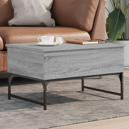 Salontafel 70X50X40 Cm Bewerkt Hout En Metaal Grijs Sonoma