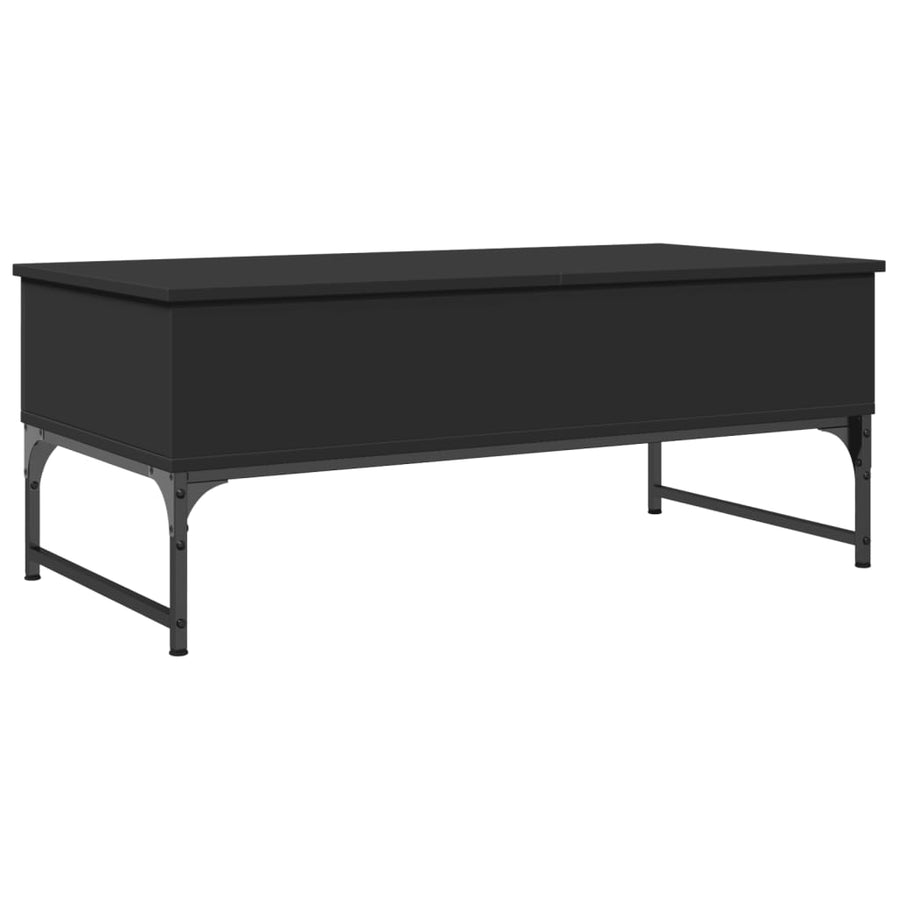 Salontafel 100X50X40 Cm Bewerkt Hout En Metaal Zwart
