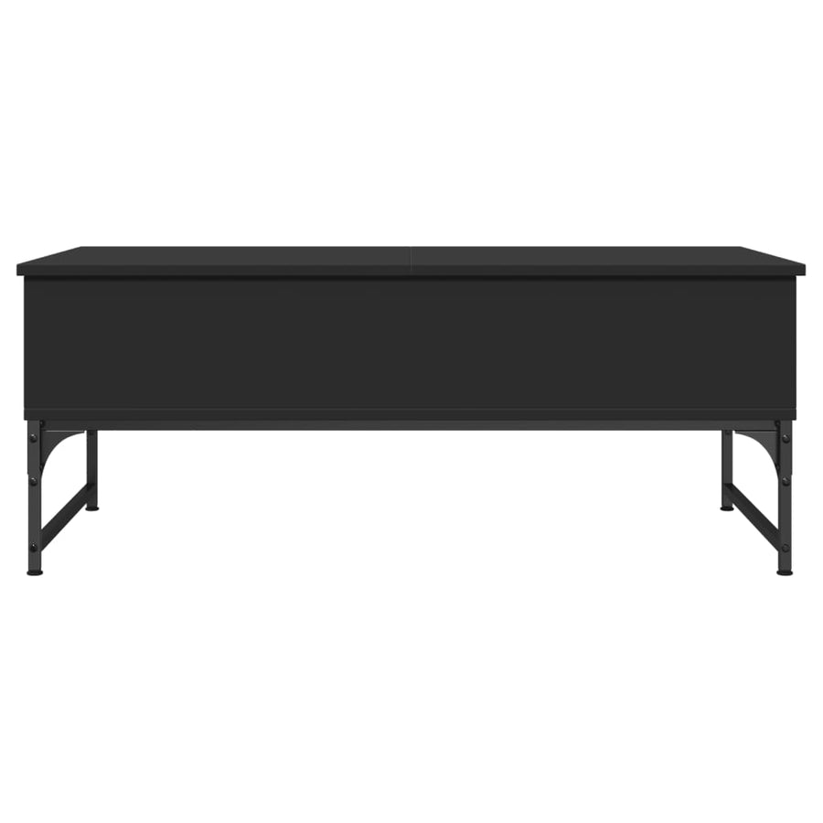 Salontafel 100X50X40 Cm Bewerkt Hout En Metaal Zwart