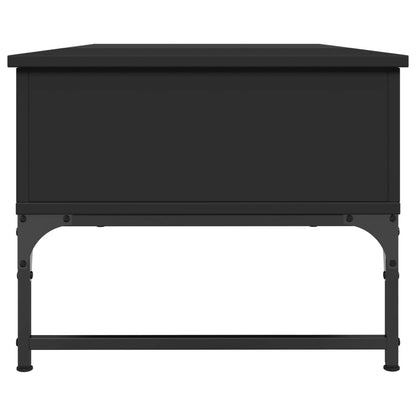 Salontafel 100X50X40 Cm Bewerkt Hout En Metaal Zwart