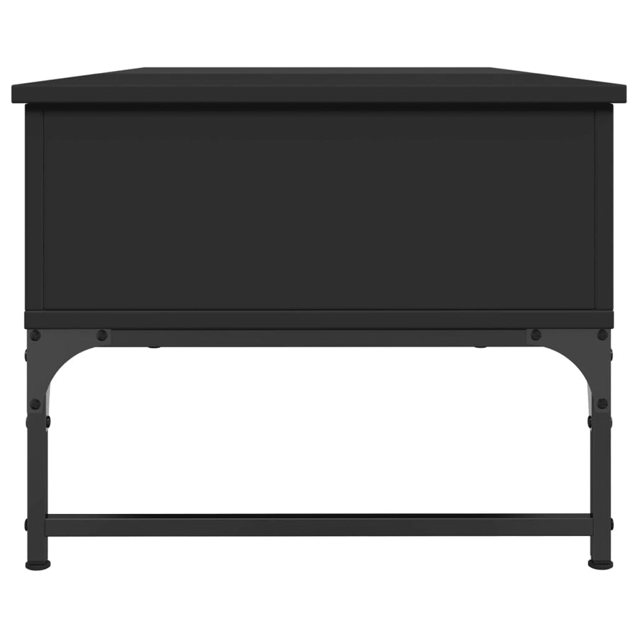 Salontafel 100X50X40 Cm Bewerkt Hout En Metaal Zwart