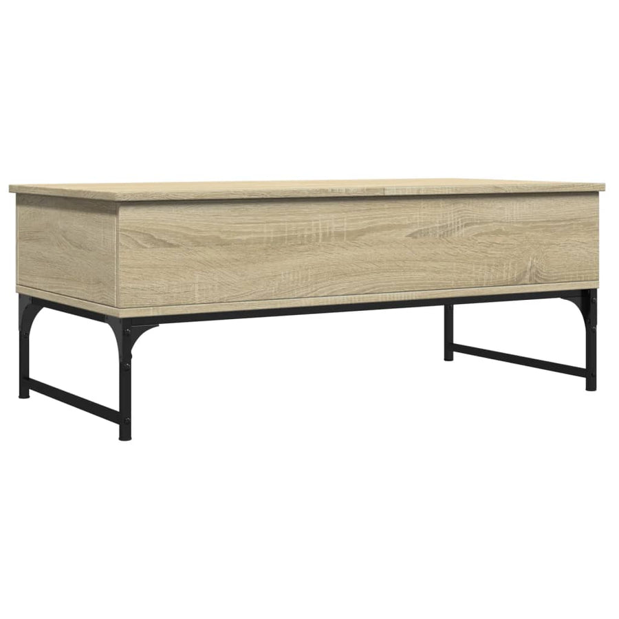 Salontafel 100X50X40 Cm Bewerkt Hout En Metaal Sonoma Eiken