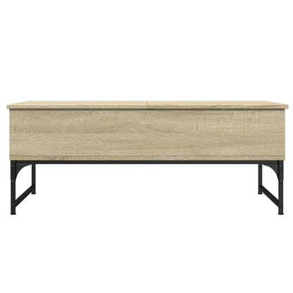 Salontafel 100X50X40 Cm Bewerkt Hout En Metaal Sonoma Eiken