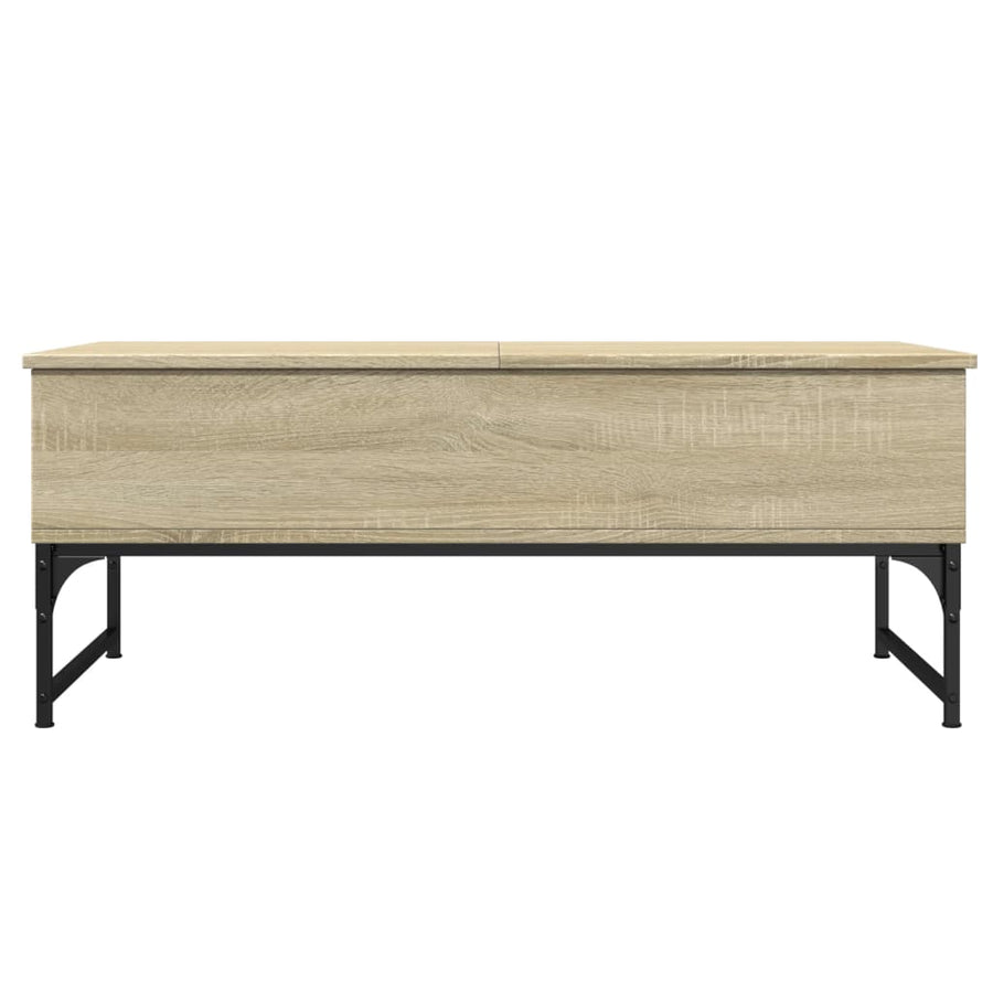 Salontafel 100X50X40 Cm Bewerkt Hout En Metaal Sonoma Eiken