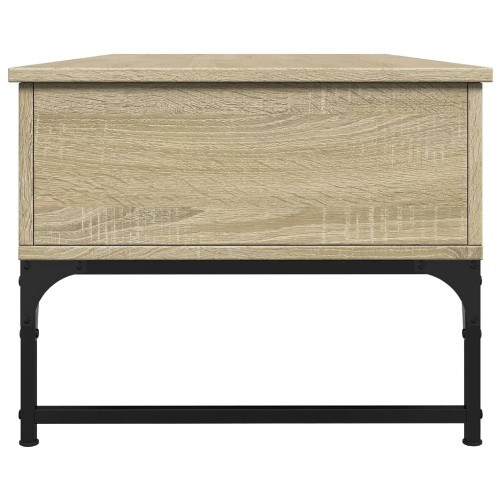 Salontafel 100X50X40 Cm Bewerkt Hout En Metaal Sonoma Eiken