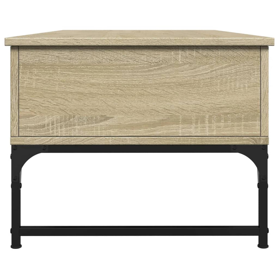 Salontafel 100X50X40 Cm Bewerkt Hout En Metaal Sonoma Eiken