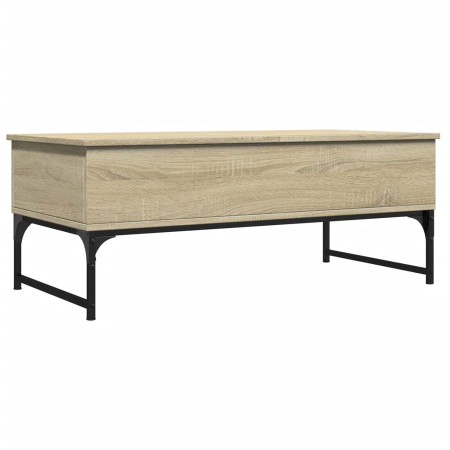Salontafel 100X50X40 Cm Bewerkt Hout En Metaal Sonoma Eiken