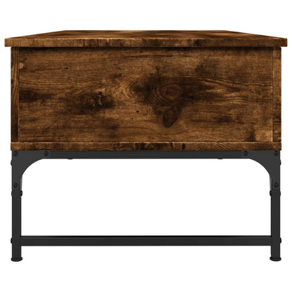 Salontafel 100X50X40 Cm Bewerkt Hout En Metaal Gerookt Eiken