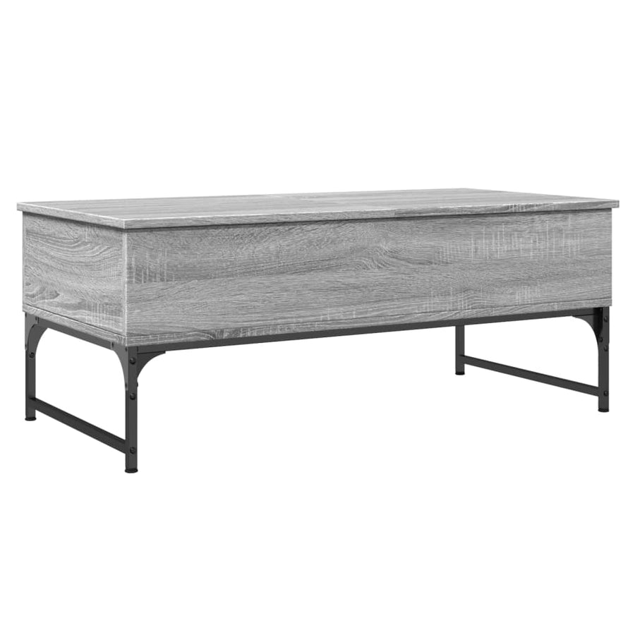 Salontafel 100X50X40 Cm Bewerkt Hout En Metaal Grijs Sonoma