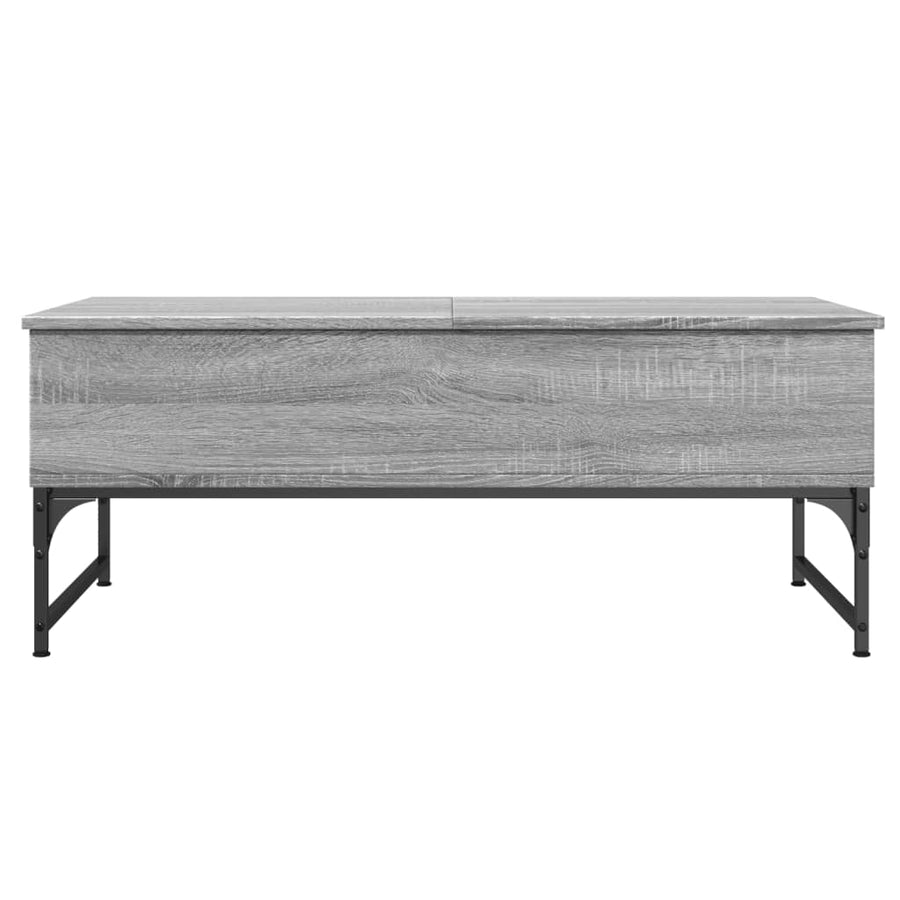 Salontafel 100X50X40 Cm Bewerkt Hout En Metaal Grijs Sonoma