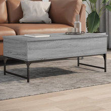 Salontafel 100X50X40 Cm Bewerkt Hout En Metaal Grijs Sonoma