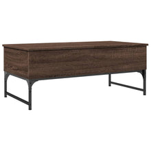 Salontafel 100X50X40 Cm Bewerkt Hout En Metaal Bruin Eikenkleur